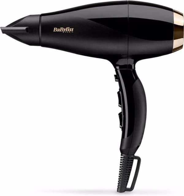 BaByliss 6714E Super Pro -hiustenkuivain 2300 W mustana ja kullana (6714E)