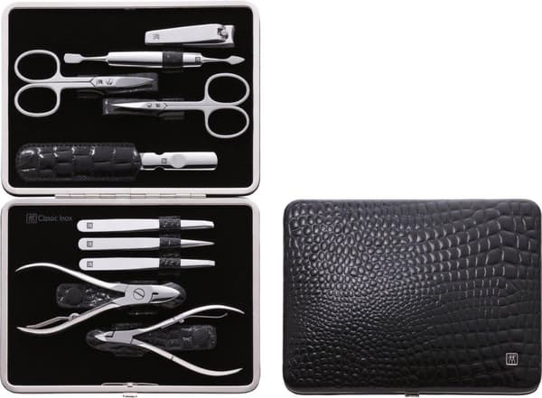 Zwilling 97509-004-0 Inox-kotelo mustasta lehmännahasta, 10 kpl, musta (97509-004-0)