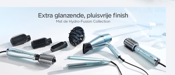 BaByliss Hydro Fushion roterende hårtørrerbørste AS773E - Roterende med 2 retninger - Dobbelt ionisk system - Ø 50 mm børste - 3 temperaturindstilling