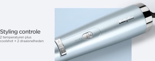 BaByliss Hydro Fushion roterende hårtørrerbørste AS773E - Roterende med 2 retninger - Dobbelt ionisk system - Ø 50 mm børste - 3 temperaturindstilling