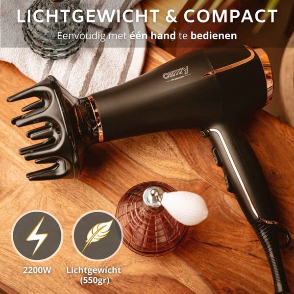 Hiustenkuivaaja - Hiustenkuivaaja - Hiustenkuivaaja diffuusorilla - 2200W - Hiustenkuivain