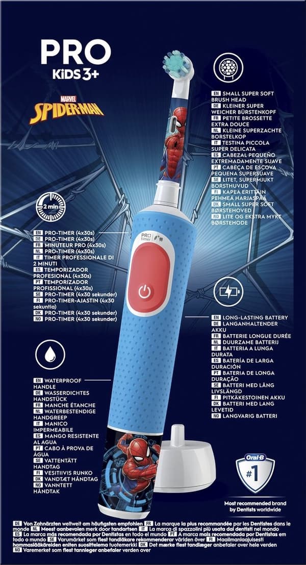 Oral-B elektrisk tandborste Pro Kids Spider-Man