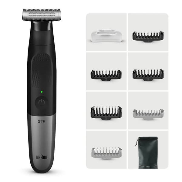 Braun XT5200 - Sort - Sølv - Rektangel - 1 mm - 5 mm - Skæg - Ansigt - Batteri (215121)
