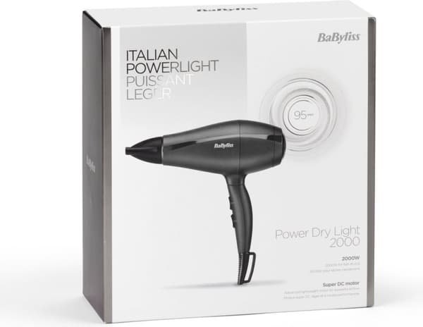 BaByliss Super Light PRO 5910E Hårtørrer - 2000W - HTDC Space Grey