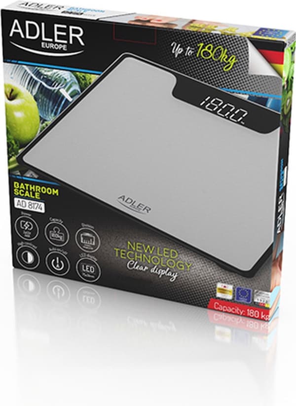 Adler AD 8174s - People's Scale - Silver - med LED-display