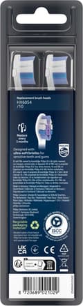 Miniatyrbild 6 av 10: Philips Sonicare Optimal Sensitive - HX6054/10 - Borsthuvuden - Vit - 4 delar