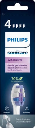 Miniatyrbild 10 av 10: Philips Sonicare Optimal Sensitive - HX6054/10 - Borsthuvuden - Vit - 4 delar