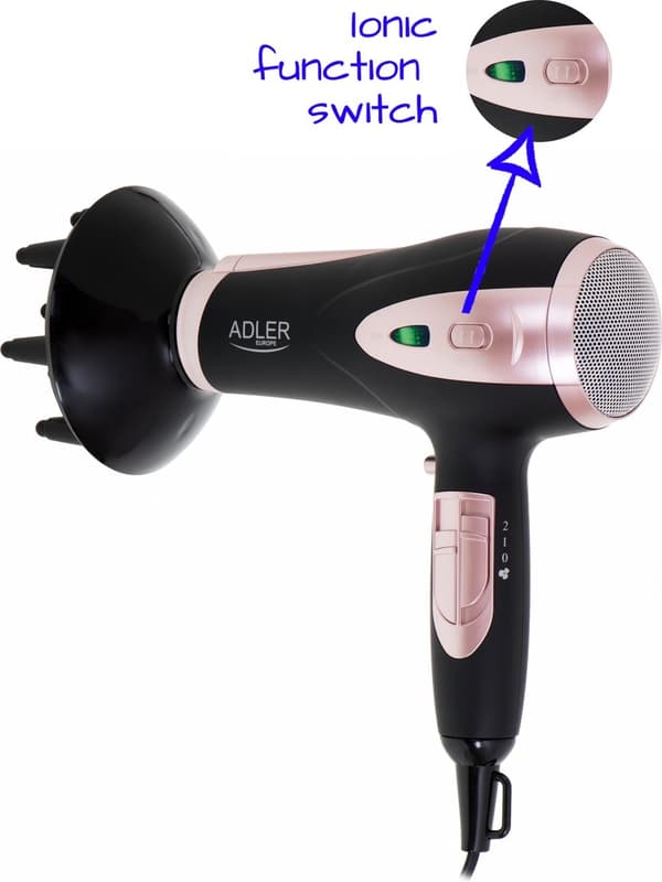 Adler Ad2248 - Jonhalt - hårtork - 2200 watt - svart