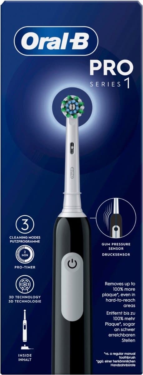 Oral-B Pro serie 1 Svart Roterande-oscillerande tandborste