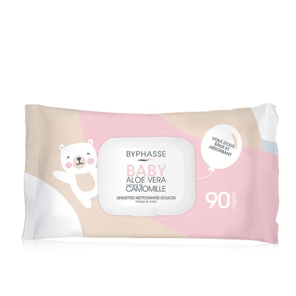 BABY CLEANING WIPES aloe vera and chamomile extract 90 units
