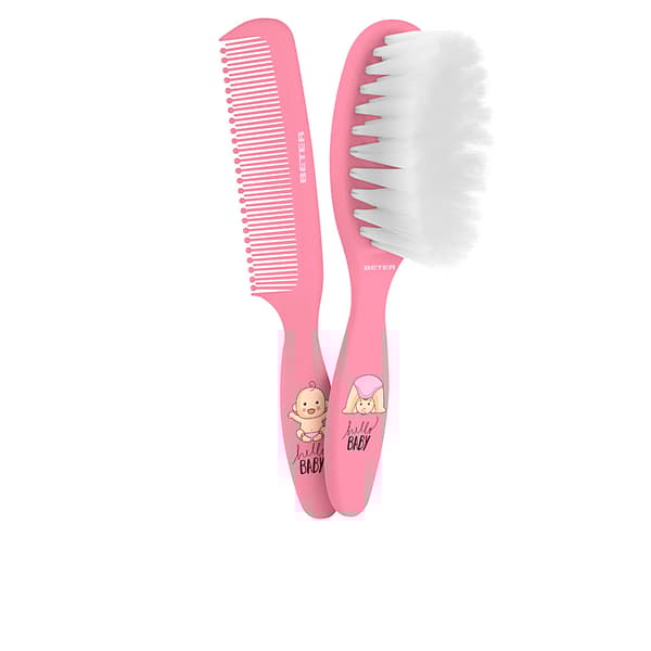 BABY BRUSH & COMB pink pack of 2 units