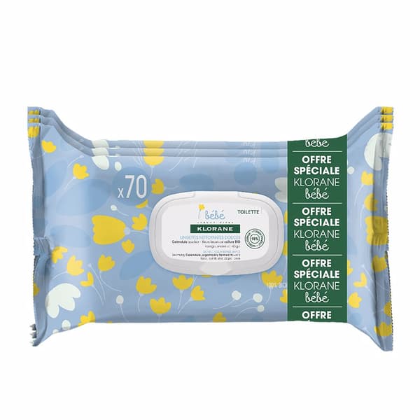 BABY SOFT CLEANSING WIPES SET OF 3 x 70 units