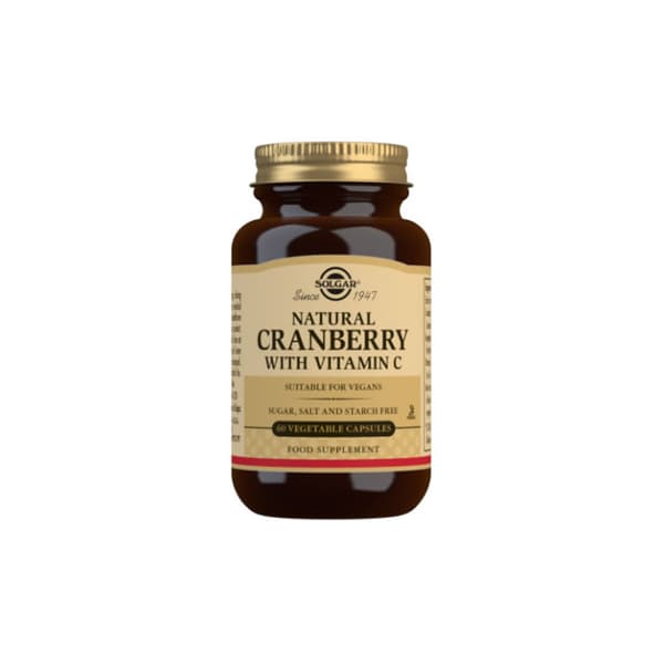 Solgar Natural Cranberry With Vitamin C Vegetable Capsules - Pack of 60