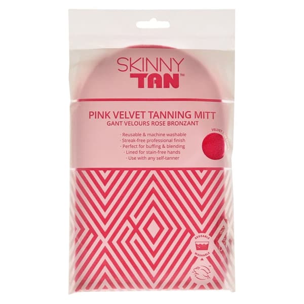 Pink Velvet Tanning Mitt by Skinny Tan naisille - 1 kpl applikaattori