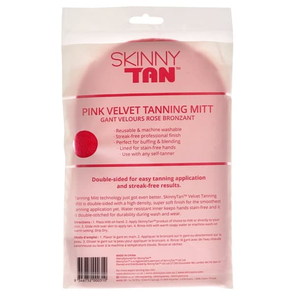 Pink Velvet Tanning Mitt by Skinny Tan naisille - 1 kpl applikaattori