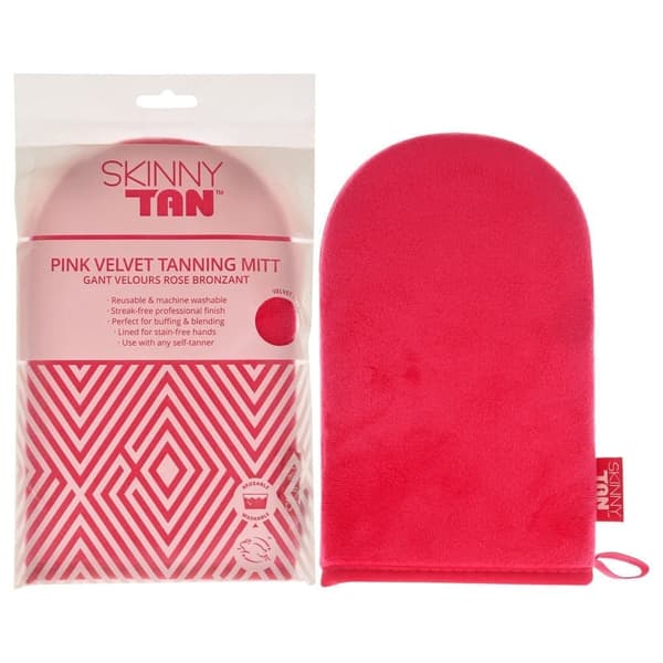 Pink Velvet Tanning Mitt by Skinny Tan naisille - 1 kpl applikaattori