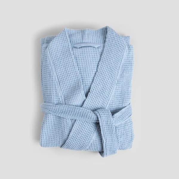 Morgonrock | VAFFEL | blå | S/M | 736988