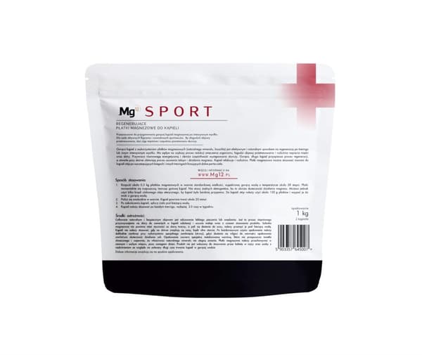 Magnesiumhiutaleet Mg12 SPORT (luonnollinen magnesiumkloridi) (100 % bischofite) - Setti elvyttäviin kylpyihin (5kg: 4kg + 1kg)
