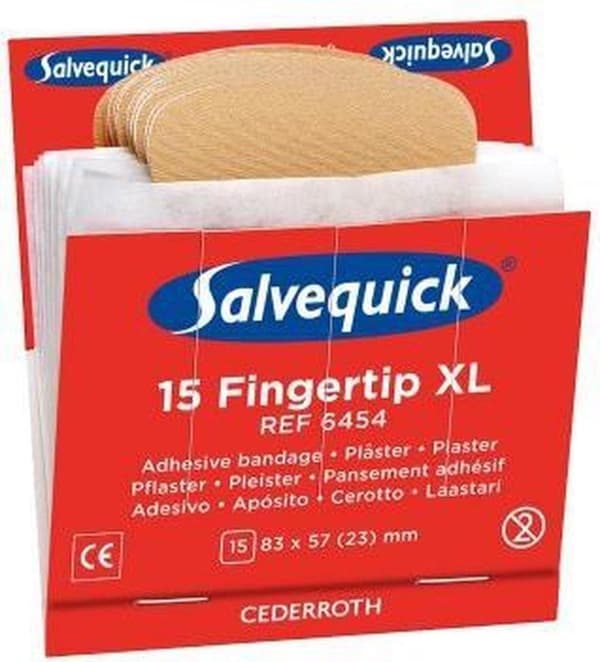 Salvequick 6454 Refill 15 fingerspidslapper XL
