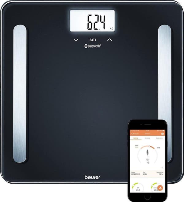 Beurer BF600 - Personlig vægt kropsanalyse - Bluetooth - 180kg - Sort