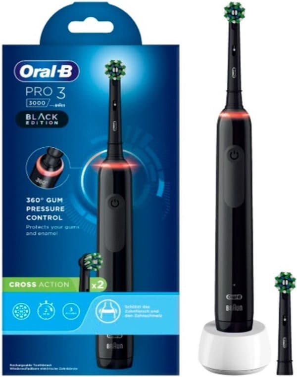 ORAL-B PRO3 3000 CROSS ACTION ELEKTRISK TANDBØRSTE