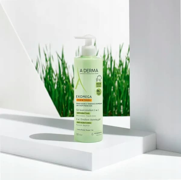 A-DERMA EXOMEGA CONTROL blødgørende 2-i-1 showergel 500 ml