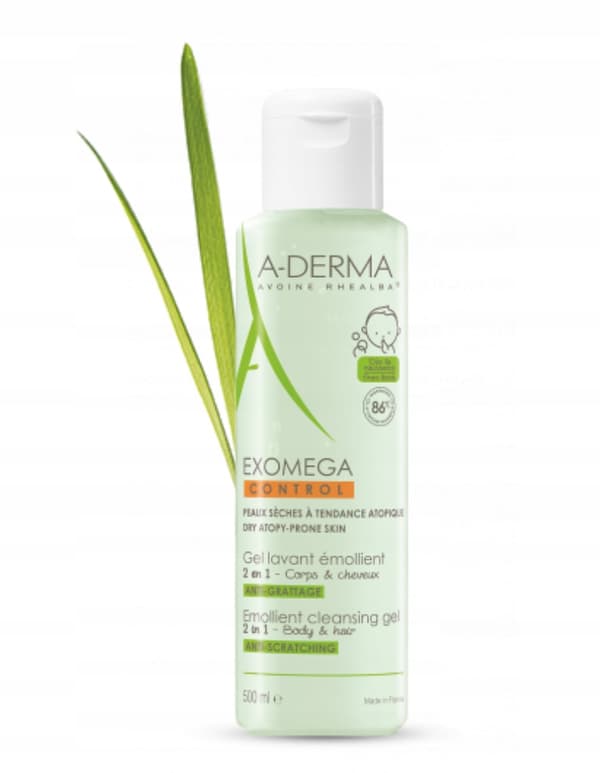 A-DERMA EXOMEGA CONTROL blødgørende 2-i-1 showergel 500 ml