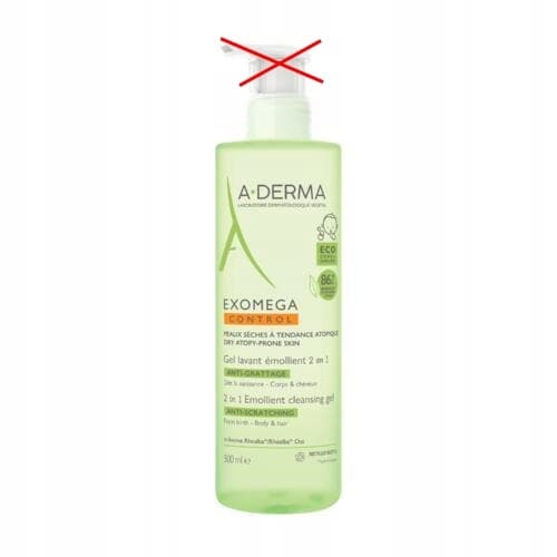 A-DERMA EXOMEGA CONTROL blødgørende 2-i-1 showergel 500 ml
