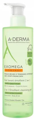 Miniatyrbillede 1 af 10: A-DERMA EXOMEGA CONTROL blødgørende 2-i-1 showergel 500 ml