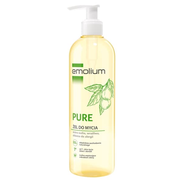 EMOLIUM PURE body wash gel fra 1. levedag 400 ml