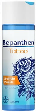 Miniatyrbillede 1 af 8: BEPANTHEN TATTOO GEL gel til vask af tatoveret hud til TATOVERINGER 200 ml