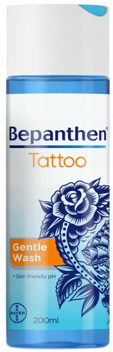 BEPANTHEN TATTOO GEL gel til vask af tatoveret hud til TATOVERINGER 200 ml