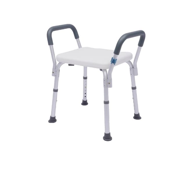 Suihkutuoli, säädettävä korkeus 66-79 cm, 150 kg painoraja,VALKOINEN