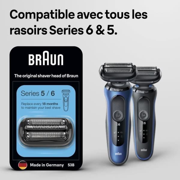 BRAUN Serie 5 och 6 53B Rakhuvud