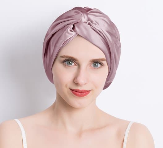 INF Dubbellagers Sovmössa i 100 % Mullbärssilke Rosa
