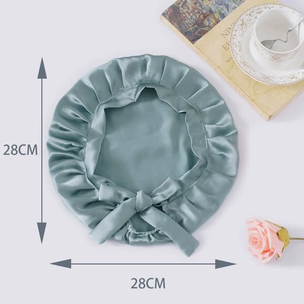 INF Justerbar Silke Sleep Cap for langt hår, 100 % Mulberry Silke