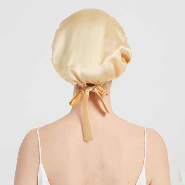 INF Justerbar Silke Sleep Cap til langt hår, 100% Mulberry Silke
