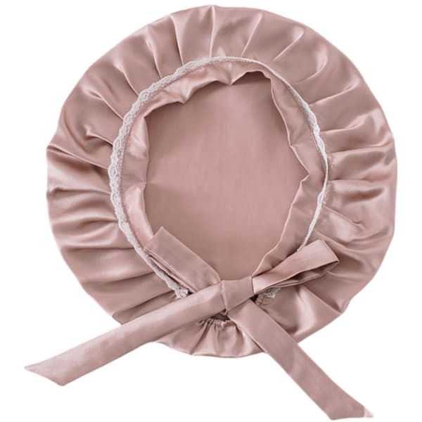 Justerbar Silk Sleep Cap med spetskant 0