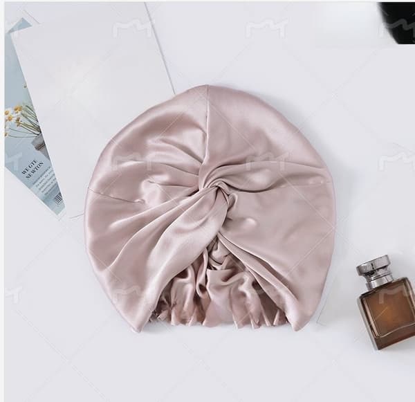 INF Sovmossa i 100 % mullbärssilke för kvinnor, dubbellagrad sovmossa i siden lotus rosa