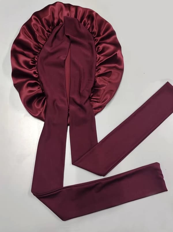 INF 100% Mulberry Silk Sovehætte til Kvinder, Nat Hue, Sovehætte Mørkerød