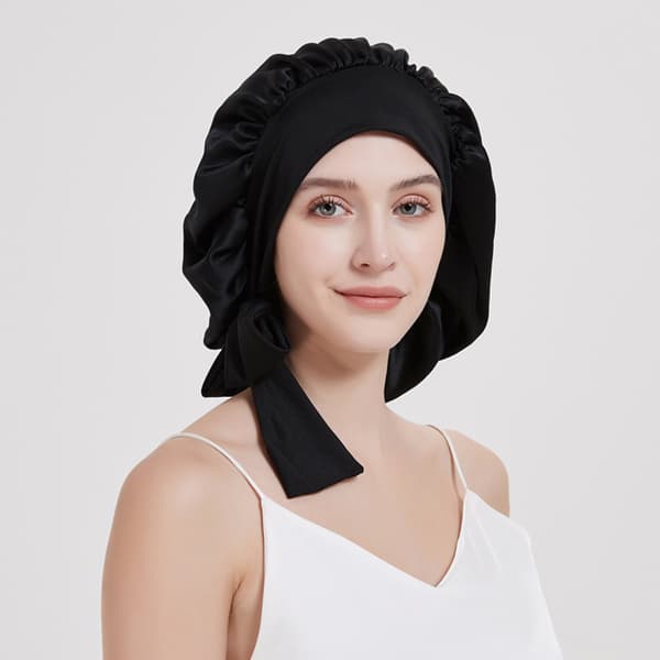 INF Sovehætte i 100 % Mulberry Silke til kvinder Lilla