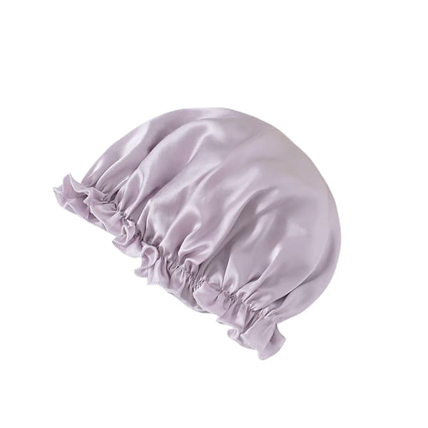INF 100% Mulberry Silk Sovehue til Kvinder, Blødt Hovedtørklæde til Sovn Lys lilla M
