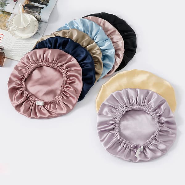 INF Dubbelsidig sovmossa i 100 % mullbärssilke för kvinnor lotus rosa