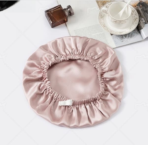 INF Dubbelsidig sovmossa i 100 % mullbärssilke för kvinnor lotus rosa