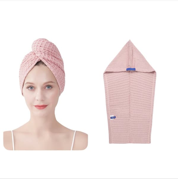 INF Hurtigtørrende hårhåndklæde turban - Superabsorberende mikrofiber hårhåndklæde Lyserød
