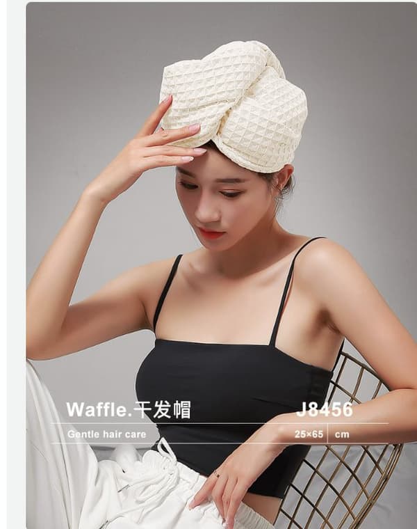 INF Hurtigtørrende hårhåndklæde turban - Superabsorberende mikrofiber hårhåndklæde Hvid