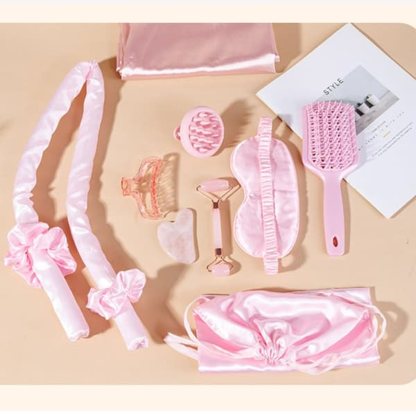 INF Hårvårdsset Rosa, Portabelt & Komplett  11-Pack