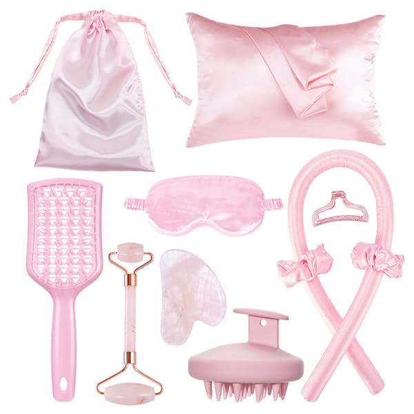 INF Hårvårdsset Rosa, Portabelt & Komplett 11-Pack