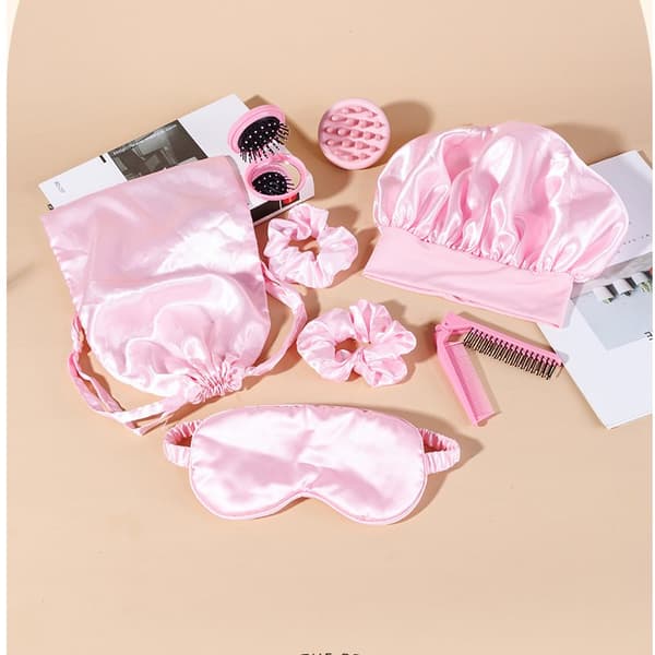 INF Hårplejesæt Pink, bærbar og komplet 8-Pack