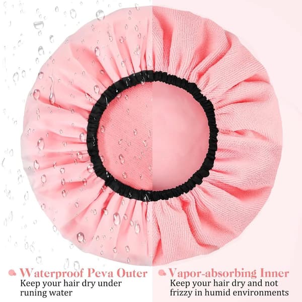 INF Justerbar badmössa med frottéfoder Rosa